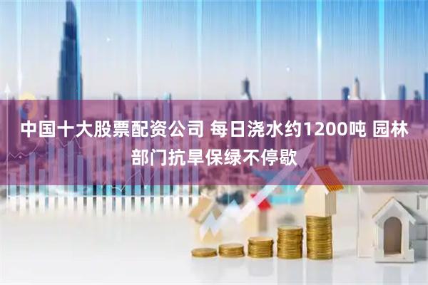 中国十大股票配资公司 每日浇水约1200吨 园林部门抗旱保绿不停歇